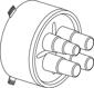 Uponor Ecoflex pryžová koncová zátka quattro 18-28+32+40/200