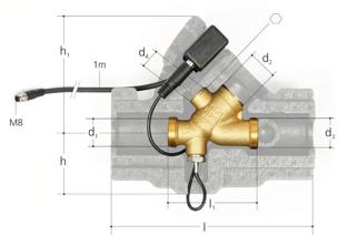 GF Hycleen AS sensore temperatura DN15