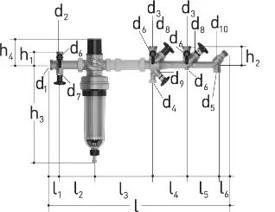 GF JRGUSIT Combi manifold JRGURED Combi LegioStop DN25