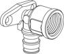 Uponor Smart Aqua cot terminal Q&E PL 16-Rp1/2"FT l=43mm