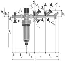 GF JRGUSIT Combi manifold JRGURED Combi LegioStop DN32
