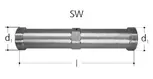GF BIOCAT connecting piece DN32