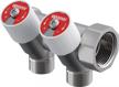 Uponor Uni-C plated, with valves L, UNI G3/4"MT/FT 2XG1/2"MT c/c38mm
