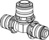 Uponor S-Press T-stuk verlopend 16-14-14