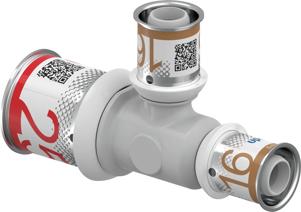 Uponor S-Press PLUS trójnik redukcyjny PPSU 25-16-16