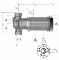 GF JRGURED UP pressure reduction valve 3bar DN20