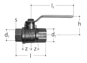 GF JRG valvola a sfera in ottone GAS DN15