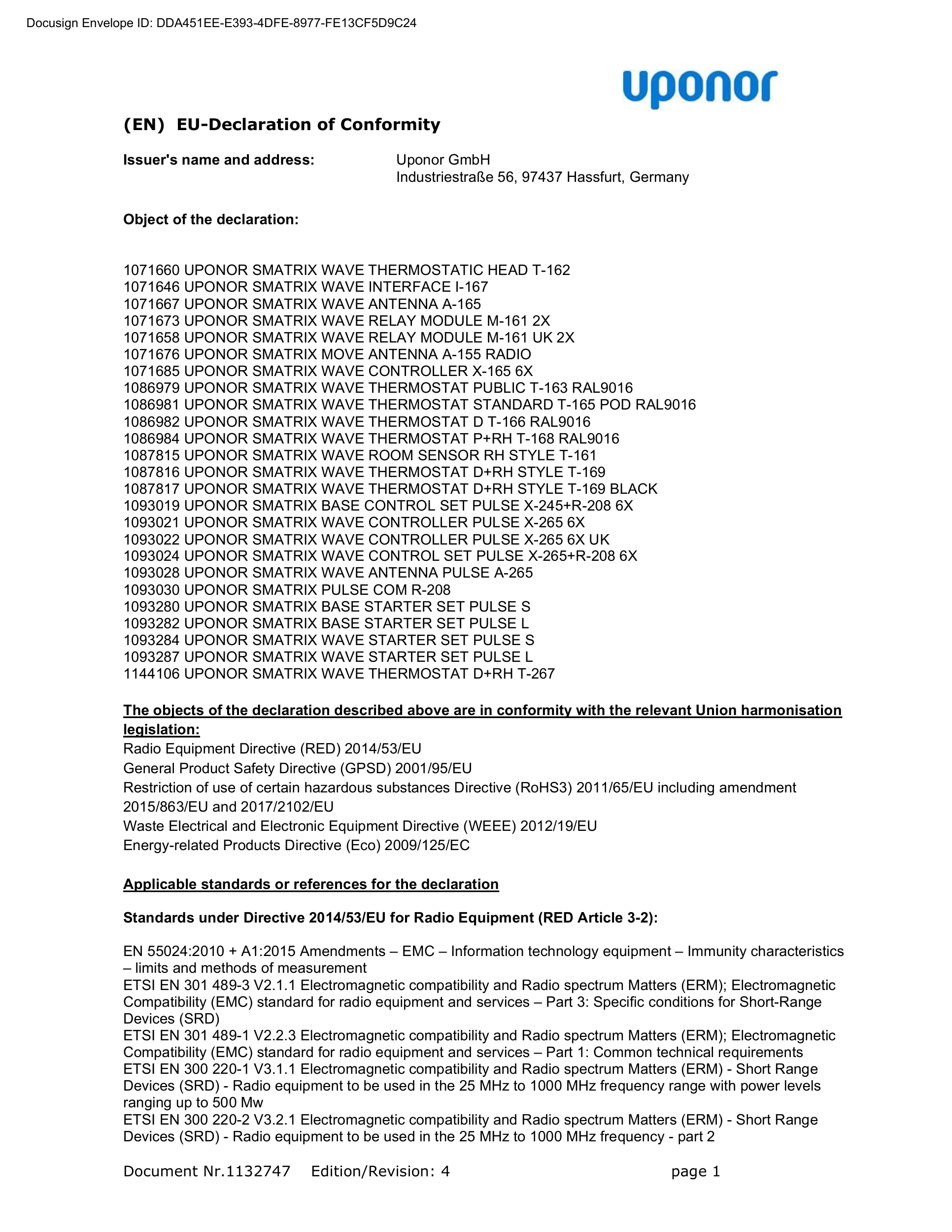 Uponor DoC SMATRIX 1071660 INT