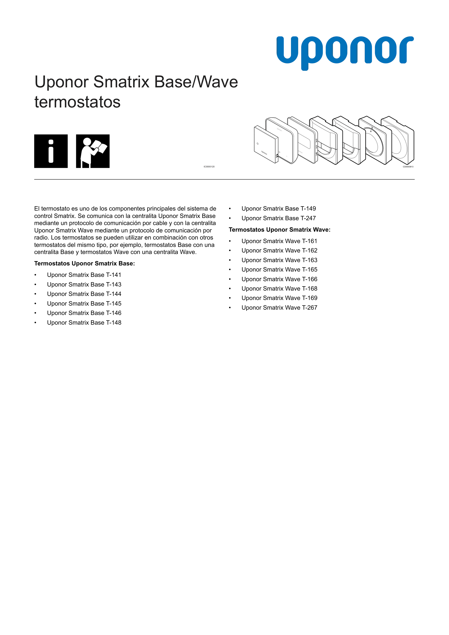 SD Smatrix Base/Wave thermostats ES 1162417 v1