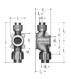 GF JRG Sanipex wall plate tee FT, reduced 20x1/2"-16