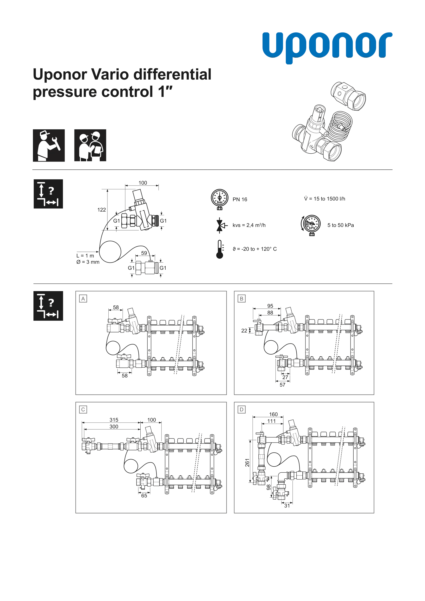Manuale di installazione Vario differential pressure control (1137614)