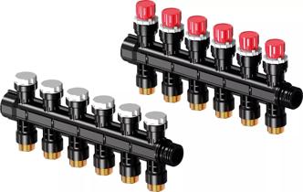 Uponor Vario PLUS verdeler m.ventiel LS 6x3/4 Euro