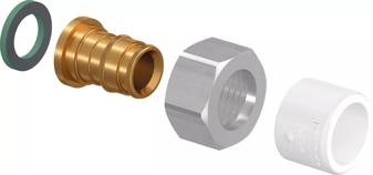 Uponor Q&E adapter swivel nut, plated NKB DR