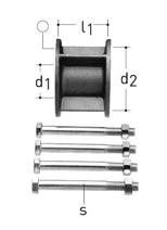 GF JRGURED adattatore, pezzo DN80
