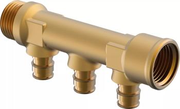 Uponor Q&E collecteur mâle/femelle PL 3/4"MT/FT 3x16 c/c35mm