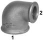 GF Malleable Fittings gomito rosso 90 90 90deg 2 - 1 G