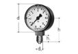 GF JRG manómetro 0-12bar, D40 DN8