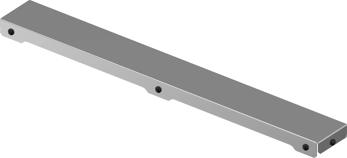 Uponor Aqua Ambient решетка за линеен сифон plain / silver