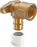 Uponor Smart Aqua tap elbow Q&E NKB DR 18-1/2"FT l=43mm