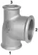 GF Malleable Fittings T rosso 130 130 2 - 2 - 1 1/4 B