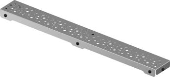 Uponor Aqua Ambient shower inlet grate spot / silver