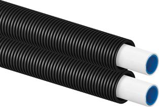 Uponor Uni Pipe PLUS in mantelbuis Twin 16x2,0 - 25/20 black 50m