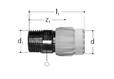 GF JRG Sanipex adaptateur MT, nickel-plated d16