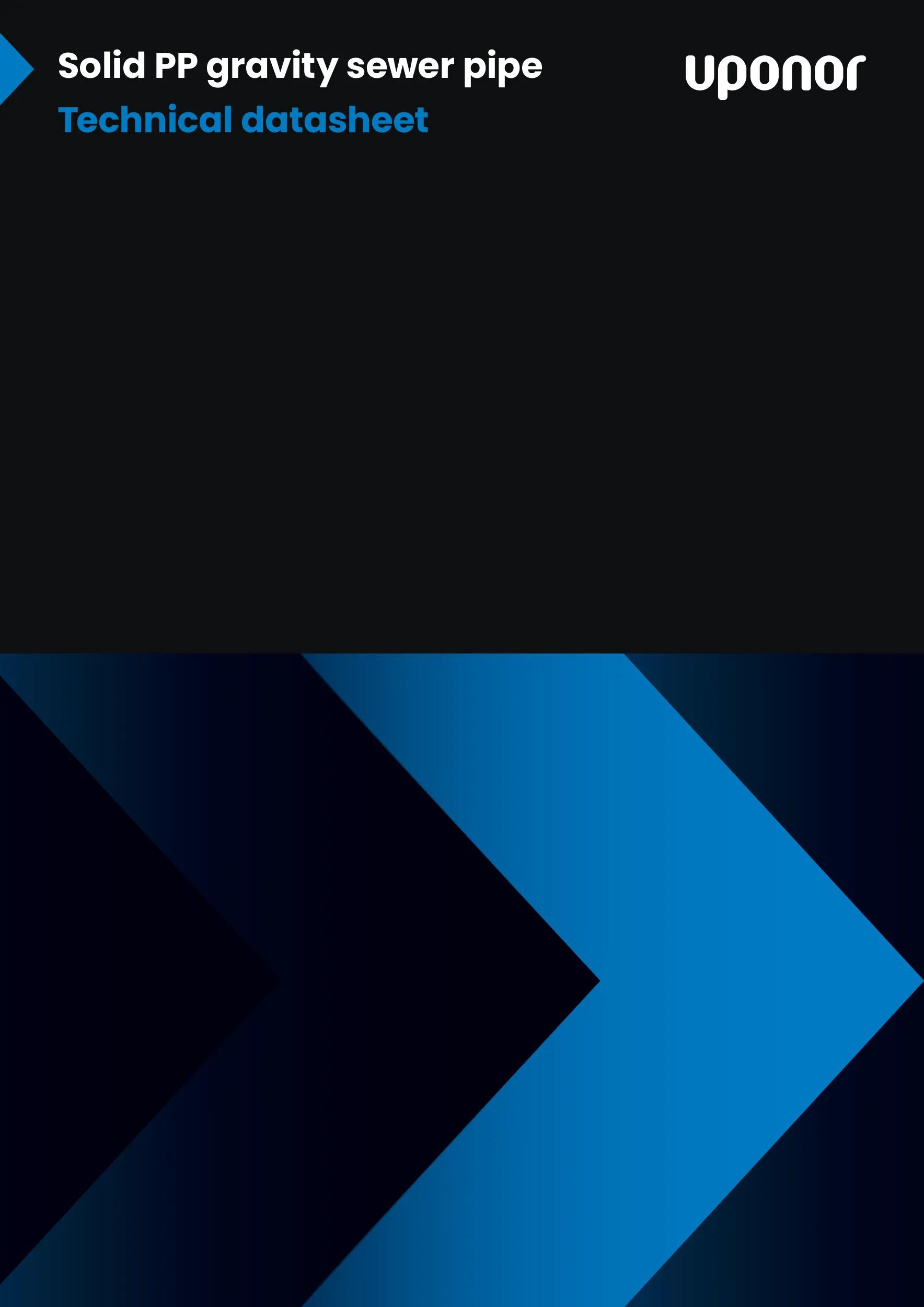 Solid PP gravity sewer pipes, Technical datasheet (English)