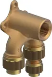 GF JRG Sanipex Valve connection, double 00014918