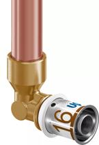 Uponor S-Press PLUS radi elbow adapter unplated