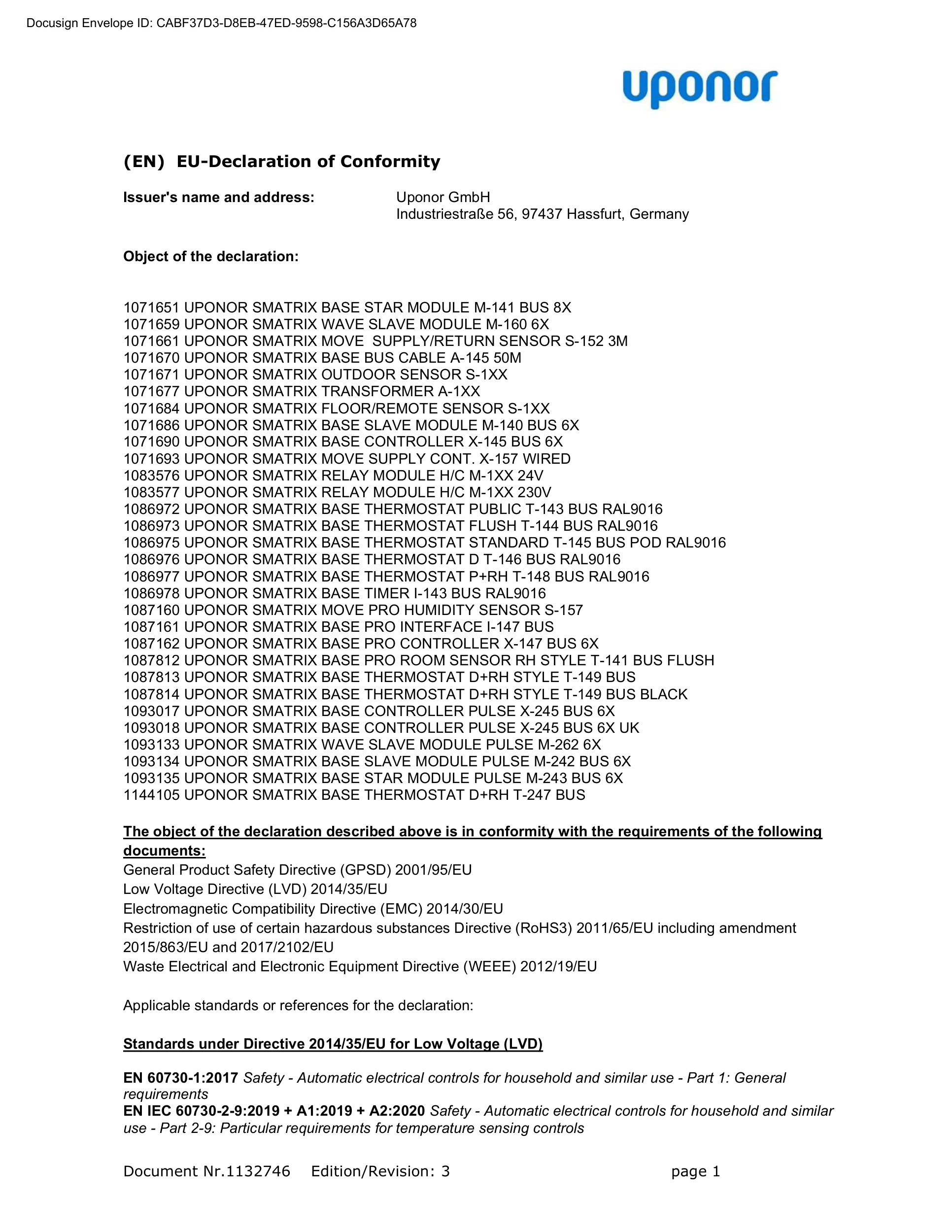 Uponor DoC SMATRIX 1071651 INT