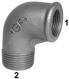 GF Malleable Fittings gomito rosso 92 92 90deg 1 - 1 1/4 G