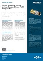 GF Uponor Sell Sheet S-Press System