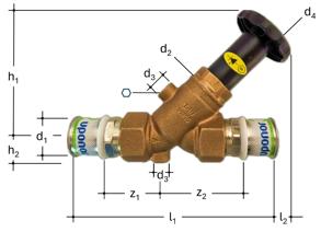 GF JRG Y-type non-return valve closable S-Press PLUS d40