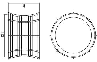 PP 1000 MM BLANKO RENSE- OG INSPEKTIONSBRØND 0,5 M SORT