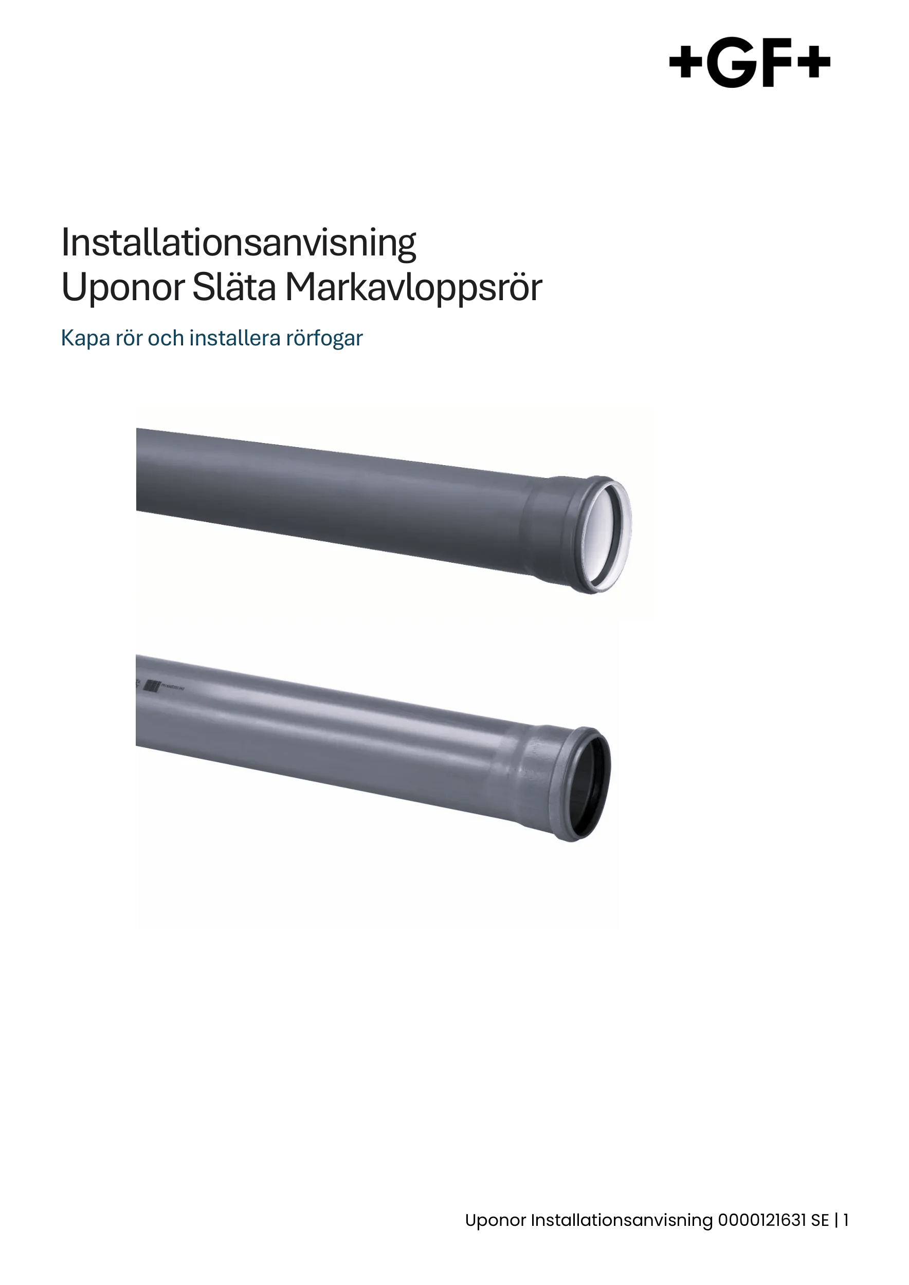 Uponor släta rör, installationsanvisning (SE)