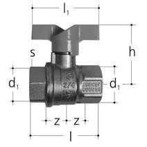GF JRG valvola a sfera in ottone GAS DN15