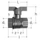 GF JRG valvola a sfera in ottone GAS DN15