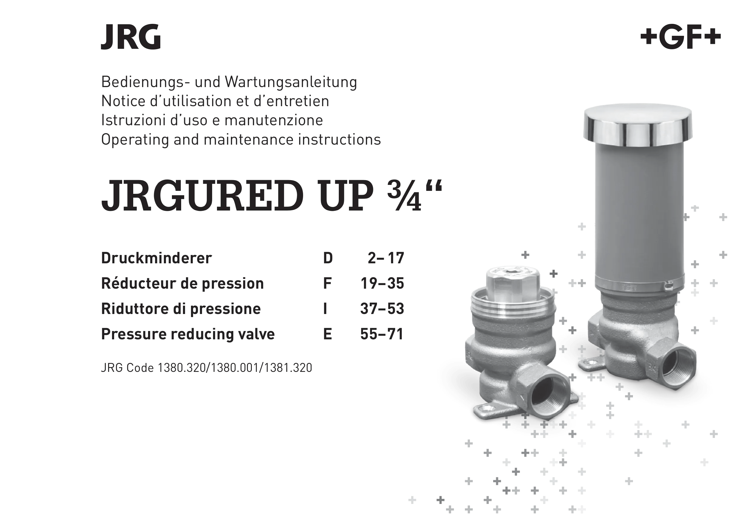OM JRGURED pressure reducing valve UP 1161532 v1
