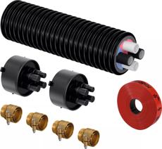 Uponor Ecoflex Thermo connection set Twin HP 2x50x4,6-2x32x3,5/200 L=20M