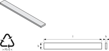 Uponor Tecto élément d'expansion EPS 11mm 150x1400mm