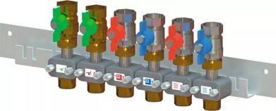 Uponor Combi Port M-ProX ball valve rail top top