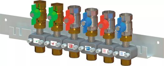 Uponor Combi Port M-ProX ball valve rail top top