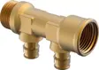 Uponor Q&E Collettore ottone PL 3/4"MT/FT 2x16 c/c35mm