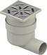 Uponor Aqua Ambient point drain inlet elb. standard 100mmx100mm FI 50