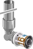 Uponor S-Press PLUS radi elbow adapter plated