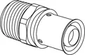 Uponor S-Press PLUS overgangskoppeling BENELUX 25-R22mm CU