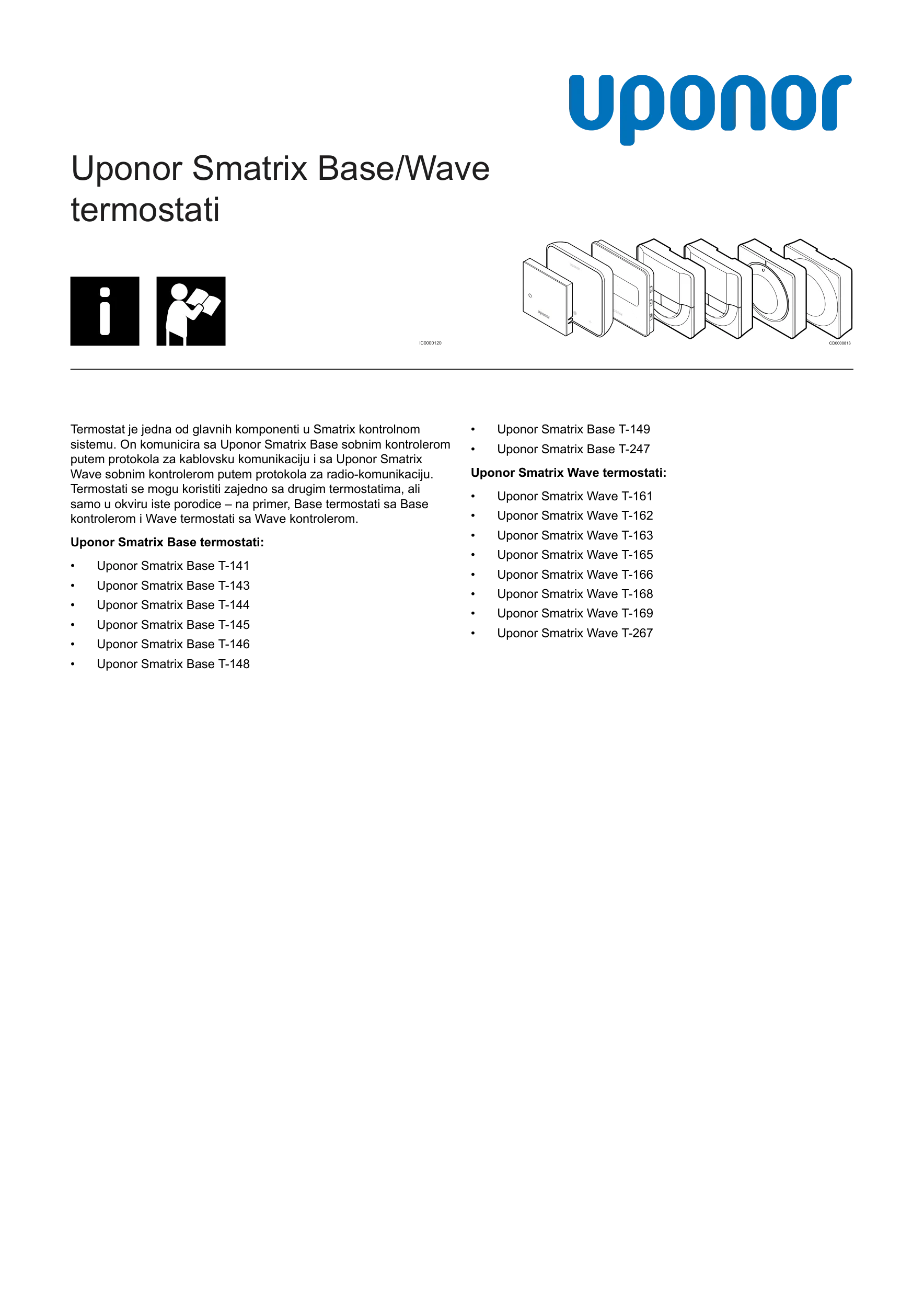 SD Smatrix Base/Wave thermostats RS 1162430 v1