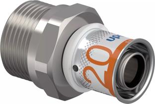 Uponor S-Press PLUS overgangskoppeling BENELUX 20-R22mm CU