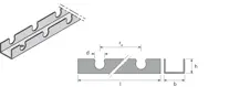 Uponor Fix clamp track U-profile 14mm c/c50mm 2,5m